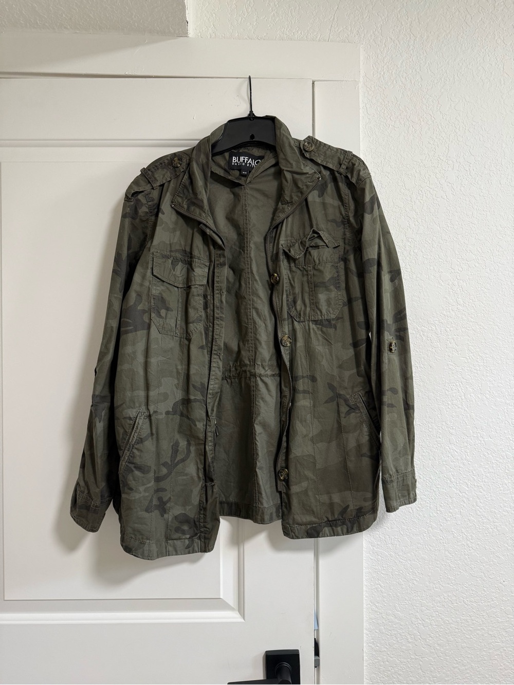 Buffalo David Bitton Olive Camo Military Jacket